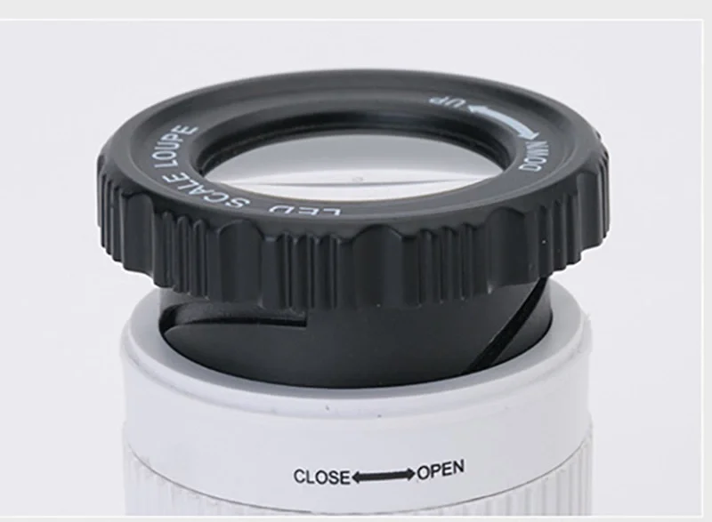 Portable TH9006B 30X Magnifying Glass with Led Scale Loupe Lens Magnifier