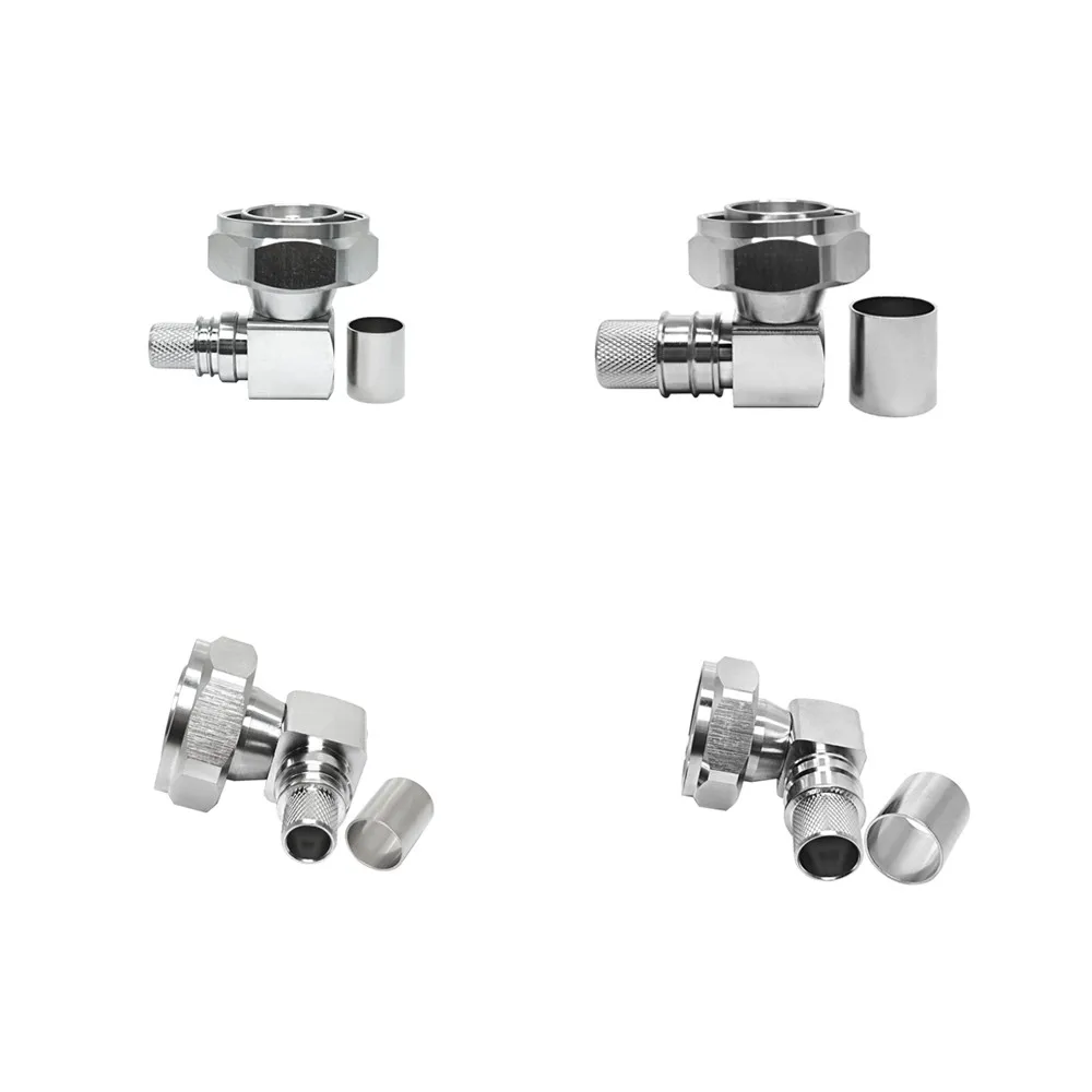 Rf Coax Connector 7-16 DIN/ L29 Male Plug Right Angle EZ for Lmr400 RG213 RG214 LMR600 RF Coaxial Cable Connector RF Antenna