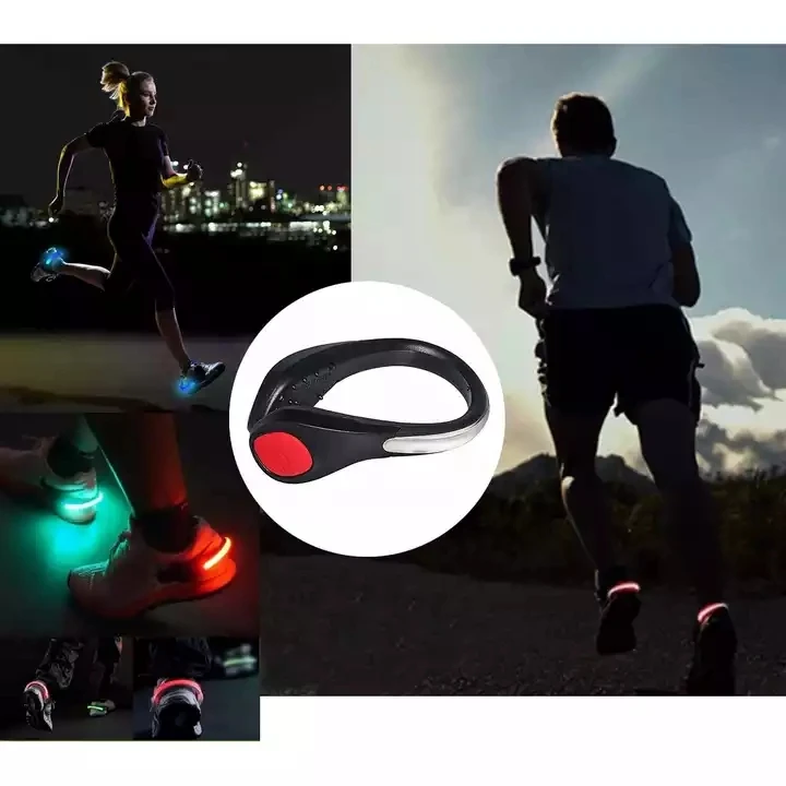 Luminous Safety Led Shoe Clip Light Waterproof Warning Sports Running ...