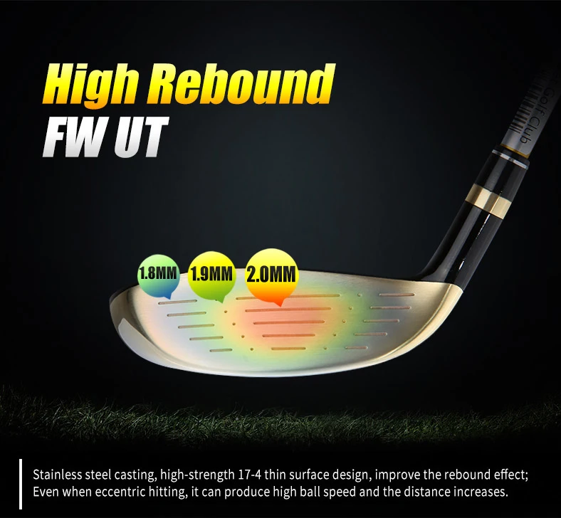 Wholesale PGM MTG017 NSR II Golden Black Color Men Golf Clubs Complete Set with Fashion Travel Golf Bag