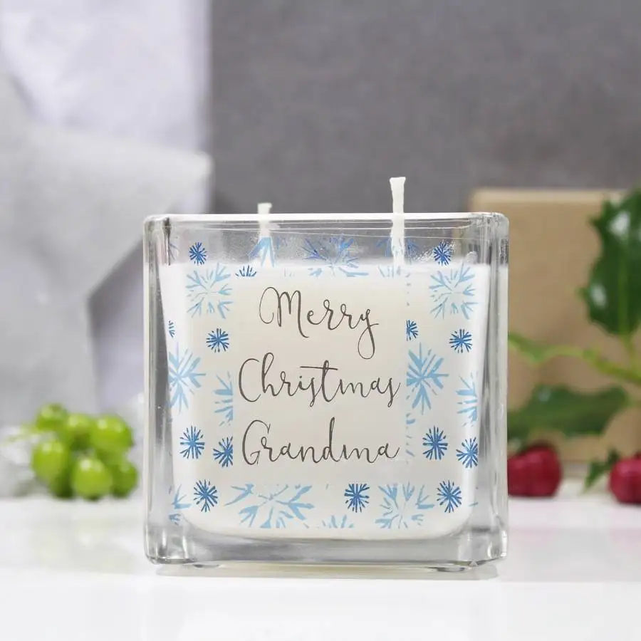 Embossed Frosted Mercury Clear Textured Soy Wax Scented Container Square Glass Crystal Candle Jar With Lids for Candles Making