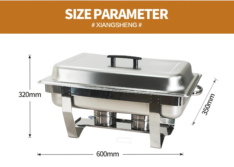Stainless Steel Chaffing Dishes Hot Pot Food Warmer Container For
