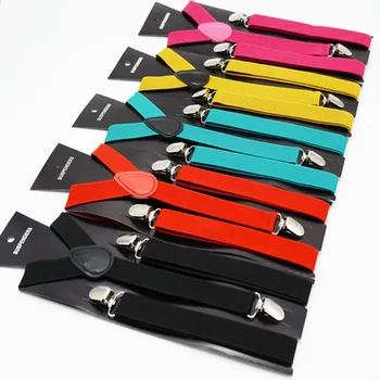 P1074 Adjustable Elasticated Adult Suspender Belt Straps Elastic Strap Clip Y Shape Clip-on Men's Suspenders