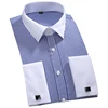 blue and white striped shirt button down