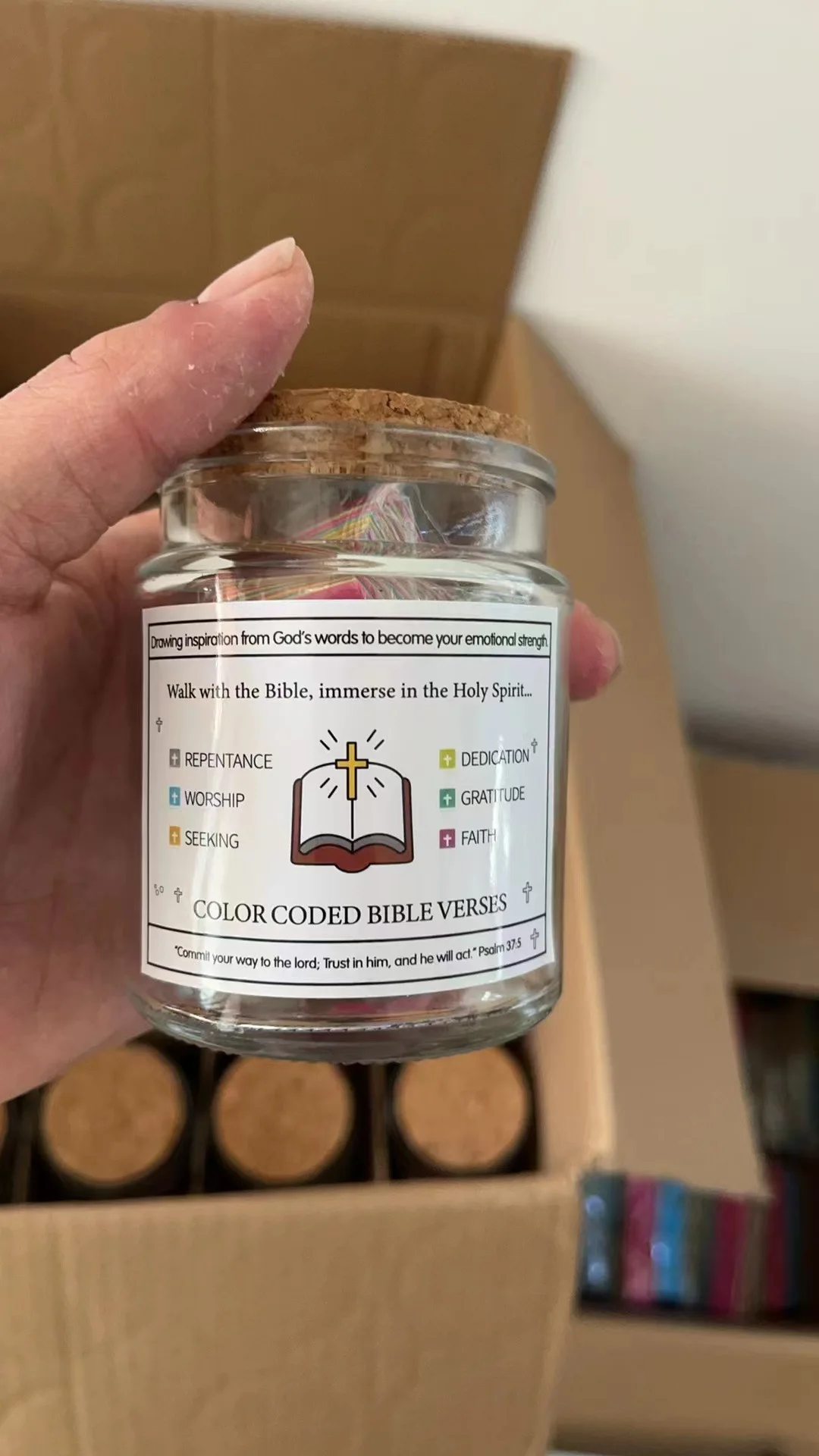 Custom Bible Verse Jar - Inspirational Gift for All Seasons
