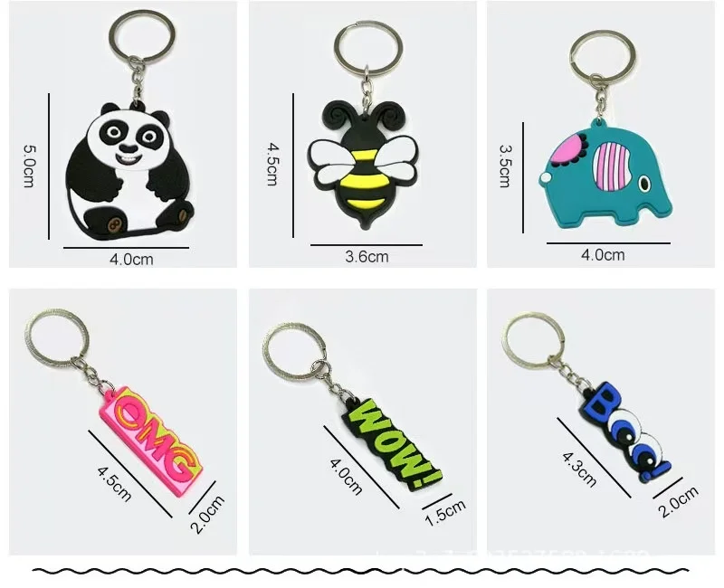 Factory Sale Jet Tag Custom Soft Pvc pink Style Keychain 3d Pvc Key Chains Rubber Key Chain for Business Gifts preview 2