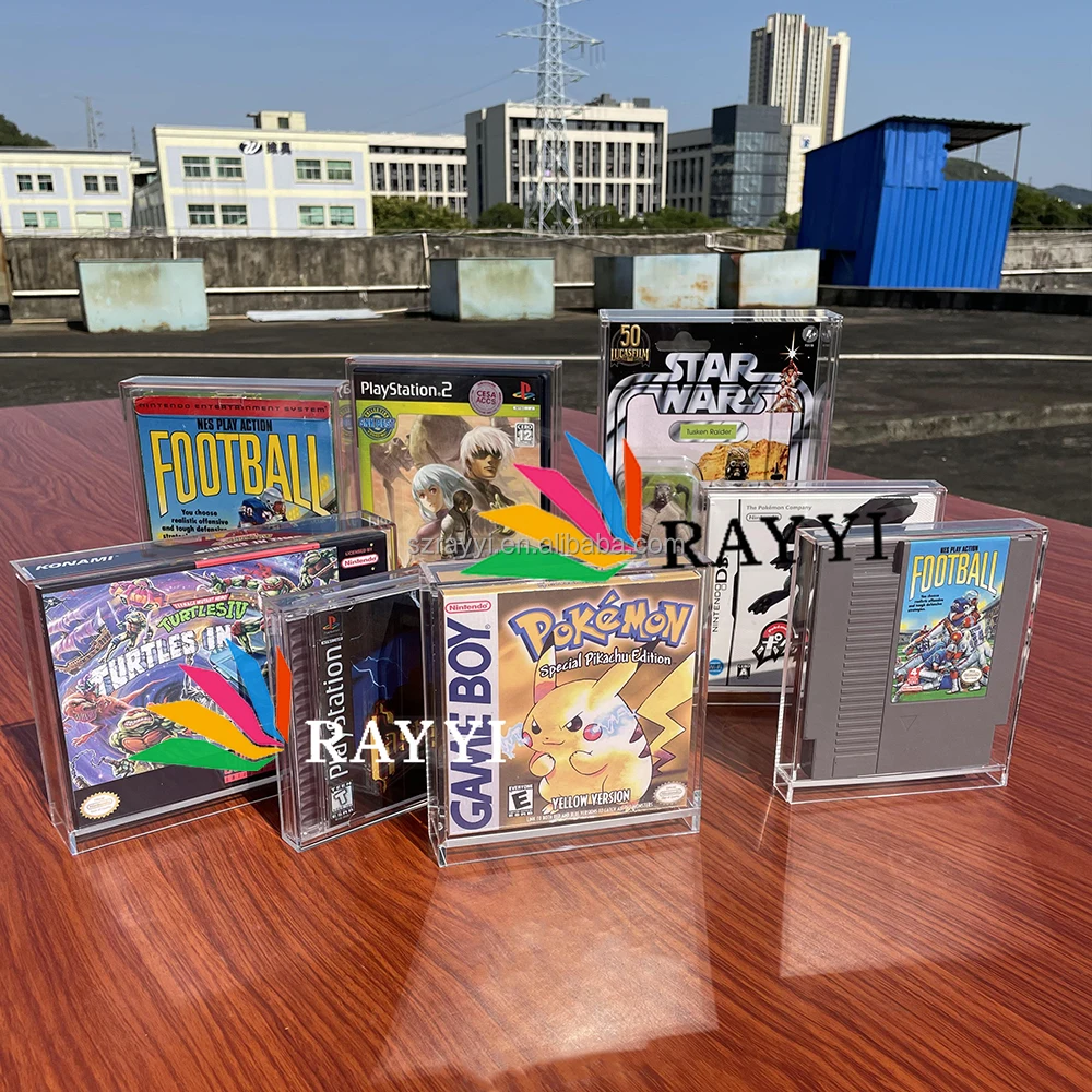 Ray Yi Clear Sliding Lid Playstation Game Acrylic Display Case For Sony