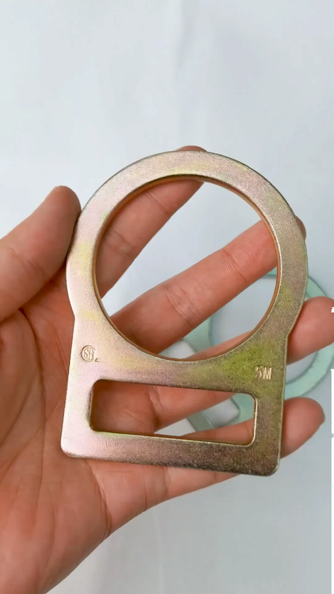 Jensan Wholesale Black Metal Safety D Ring High Tensile Stamped Steel Double Drings For Safety