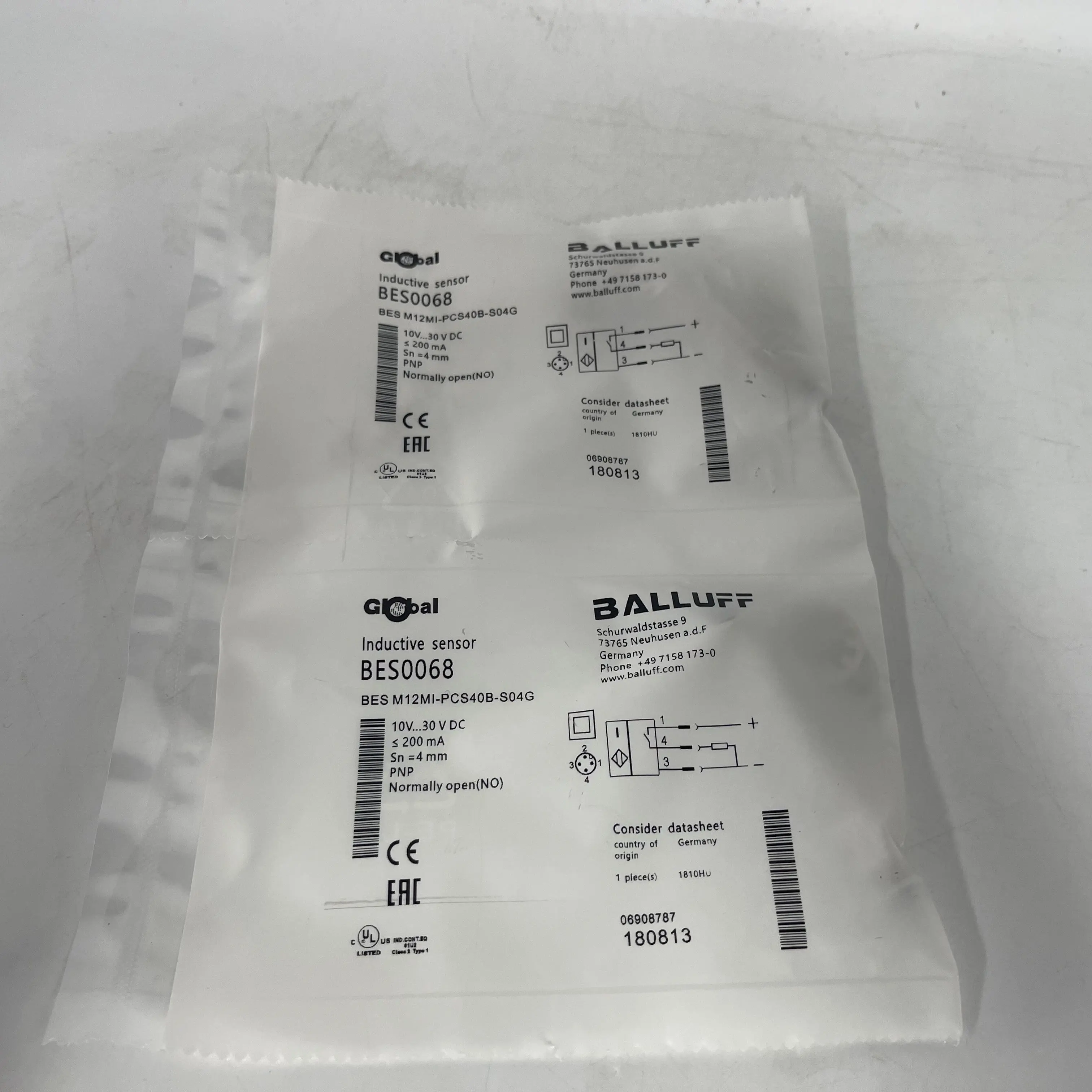 Balluff Inductive Proximity Sensor BES0068 BES M12MI-PSC40B-S04G Balluff Inductive Proximity Sensor BES0068 BES M12MI-PSC40B-S04G