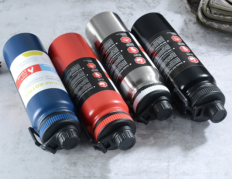 600ml 800ml 1000 ml Wide Mouth Custom Logo Sports Water Bottle Double ...