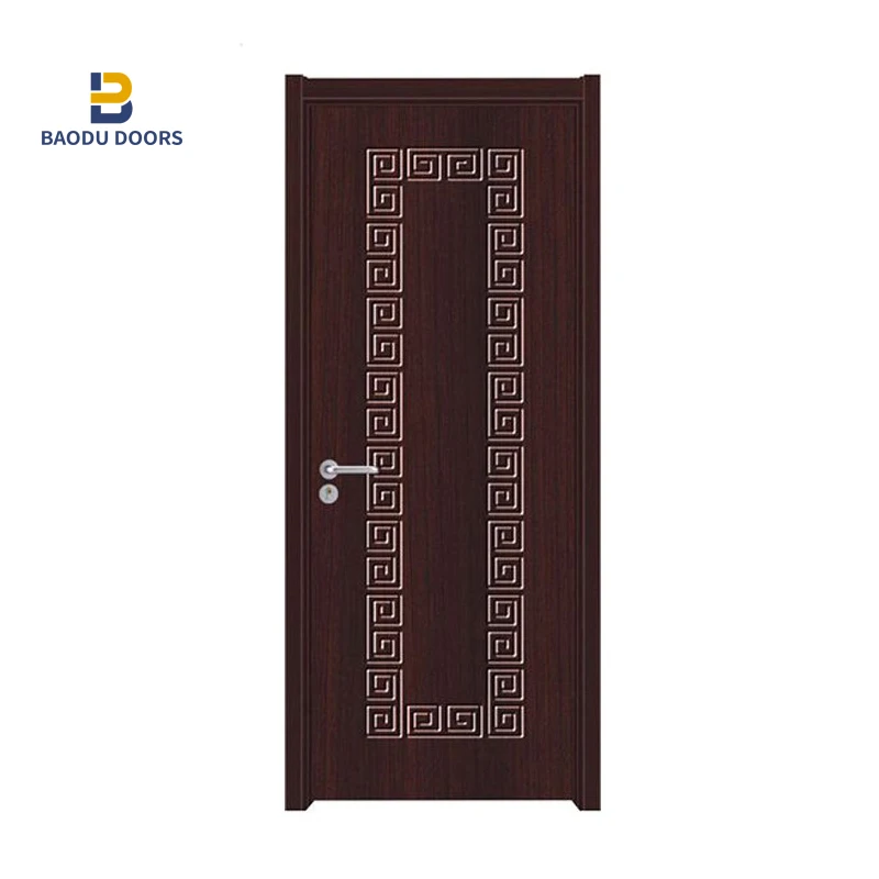 Wood Door Solid American Designs Style High Quality Interior Position Pvc Security Doors Steel Wood Swing Graphic Design Modern