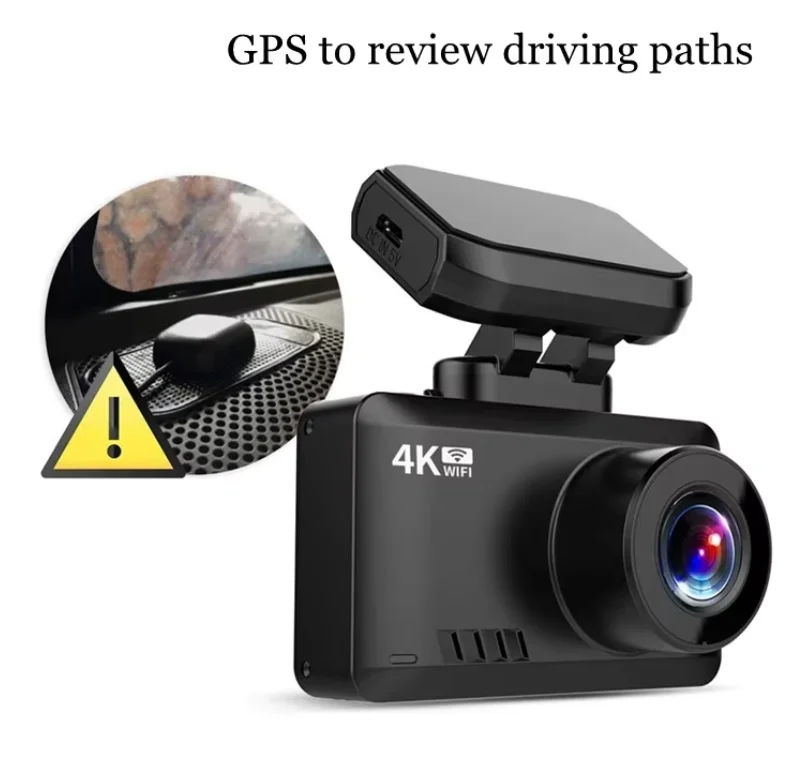 Hot Sale Dual Dashcam 4K Ultra HD Gesture Photo Car Dash Camera with Wifi and GPS Tracking