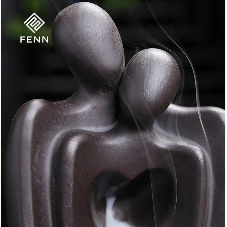 product fenn artistic gift unique waterfall incense burner couple ceramic backflow incense burner waterfall for home yoga spa meditation-59