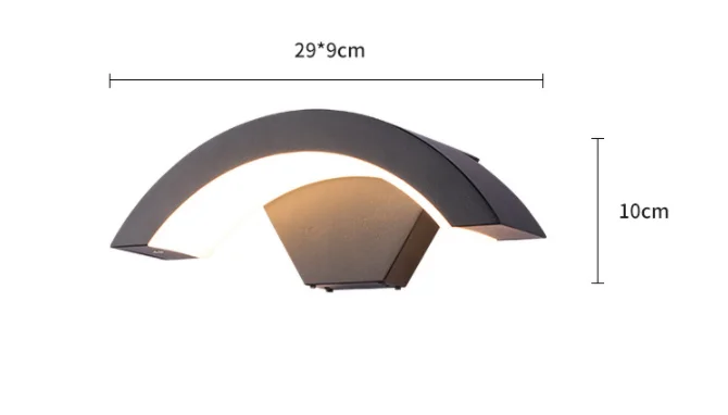 led outdoor waterproof human body induction wall lamp courtyard simple creative outdoor balcony door moon shaped wall lamp