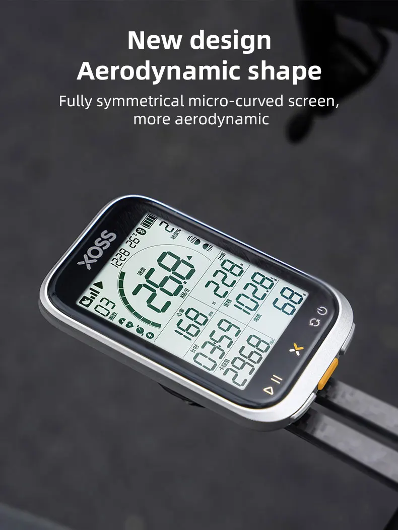 XOSS G3 Rechargeable Bicycle GPS Speedometer - IPX7 Waterproof