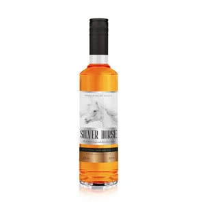 Wholesale Silver Horse Whiskey 700ml Custom logo Glass Bottle Alcoholic Beverage Pure Whiskey