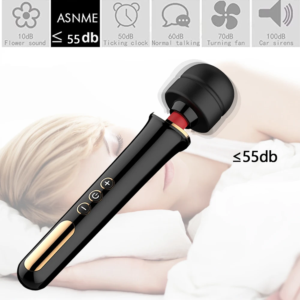 Av Wand 10 Vibration Modes Soft Big Head Body Massager Sex Toy for Female Sex Toy Super Big Vibrator