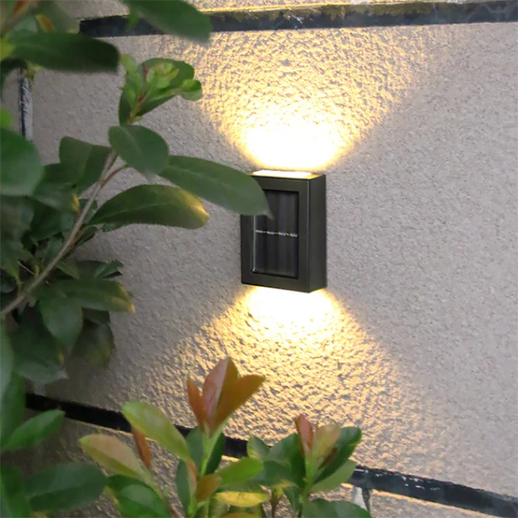 2 LED Solar Wall Light UP and Down Illuminate Outdoor Sunlight Sensor Lamp IP65 Waterproof Decor for Home Garden Porch 1~8 packs - 39