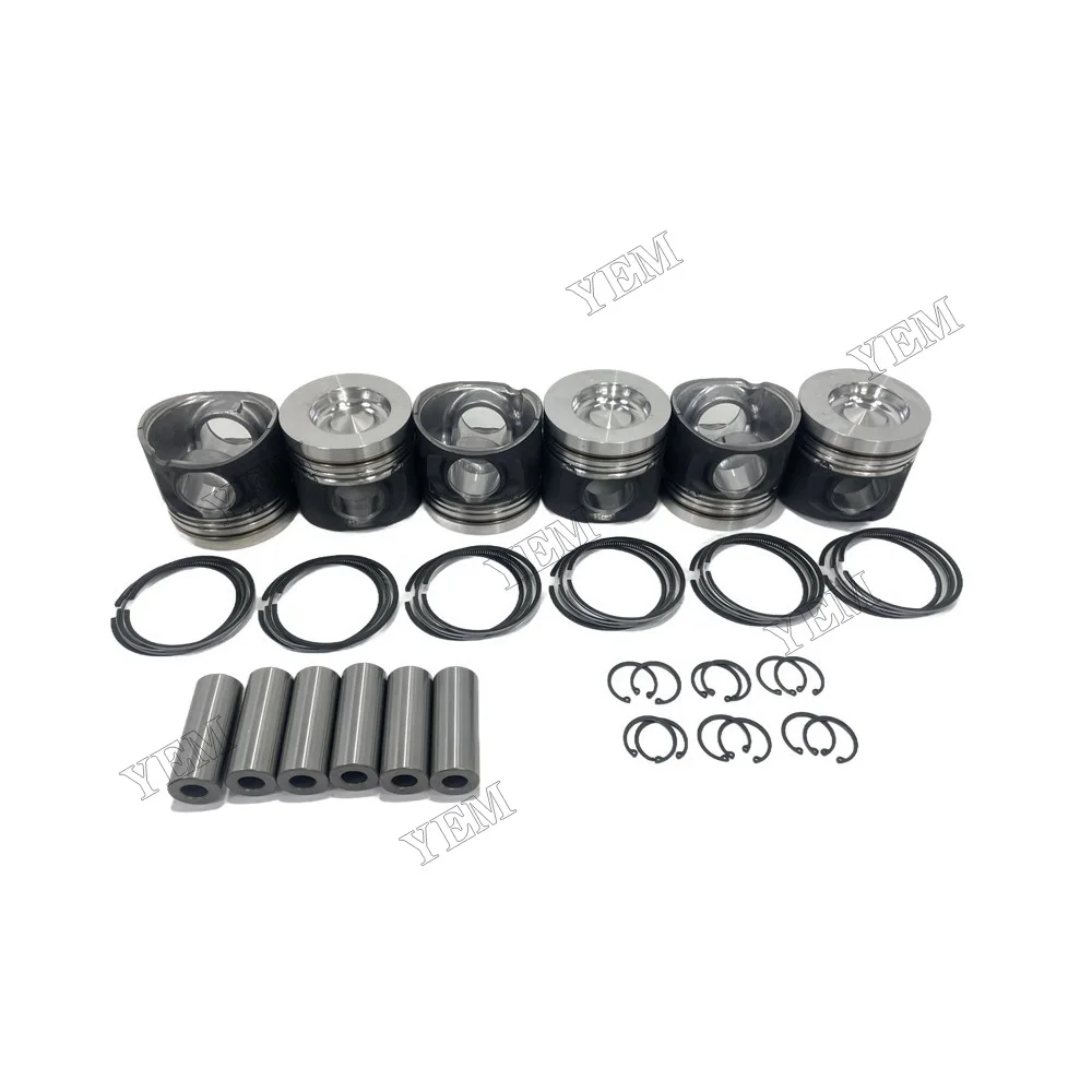 Cylinder Pistons and Rings Set Compatible for Deutz BF6M2012s OEM Engine Parts 4