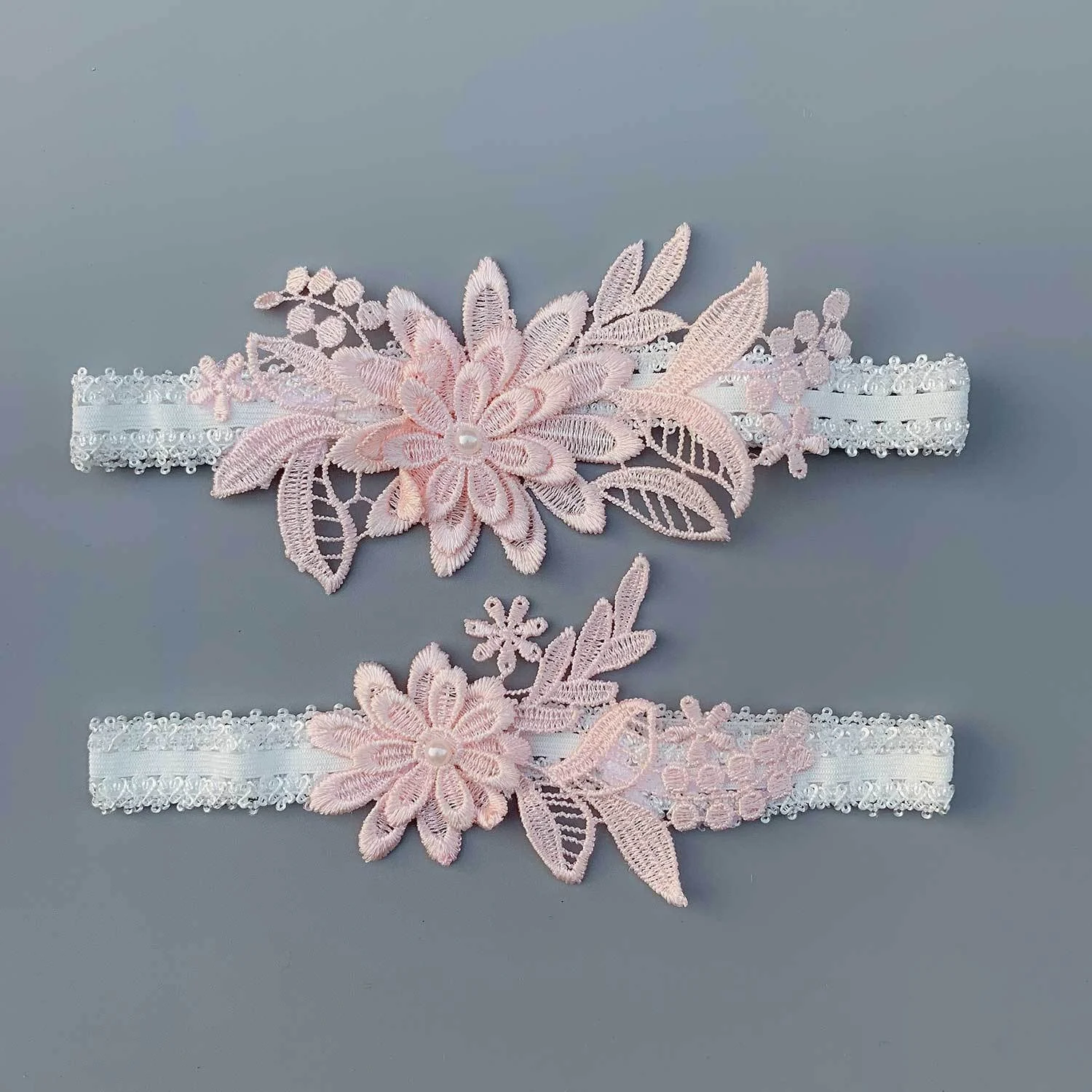 White Lace Garter Belt Inlaid Crystal Flower Elastic Legs - Temu Canada