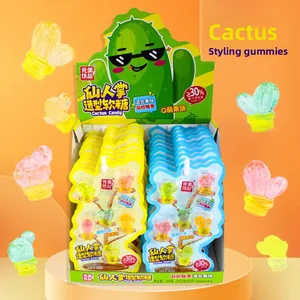 Cactus Shaped Fruit Gummies for Children Creative Student Casual Snacks Supermarket Wholesale Hot Sale Fruity Flavor
