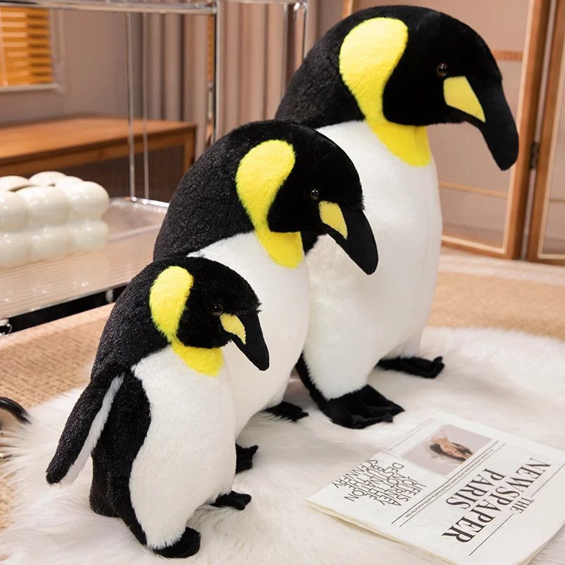 JIANEEXSQ Realistic Penguin Stuffed Animal - 9 Inch Cute Plush Toy Gift For Kids & Collectors