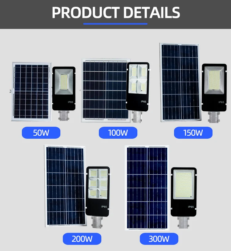 china factory 200w 1000lm Intelligent sun powered outdoor led street solar light