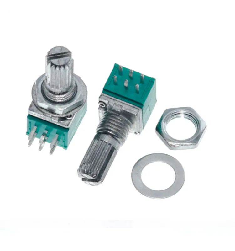 thumbnail image 2 of 5x B20K RK097G Dual Potentiometer – 15mm Shaft 6Pin – Sealed Audio Amplifier 2 of 2