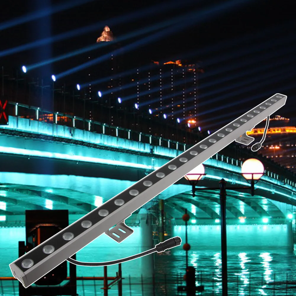 Outdoor Dmx RGB Color Changing Ip65 Wash Light 36W 24W 18W 12W Rgb Led Wall Washer Lights