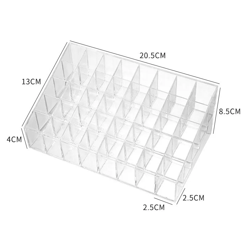 9/24/36/40 Grid Clear Lipstick Organizer Organizer Plastic Desktop Lipstick Holder Cosmetic Storage Box manufacture