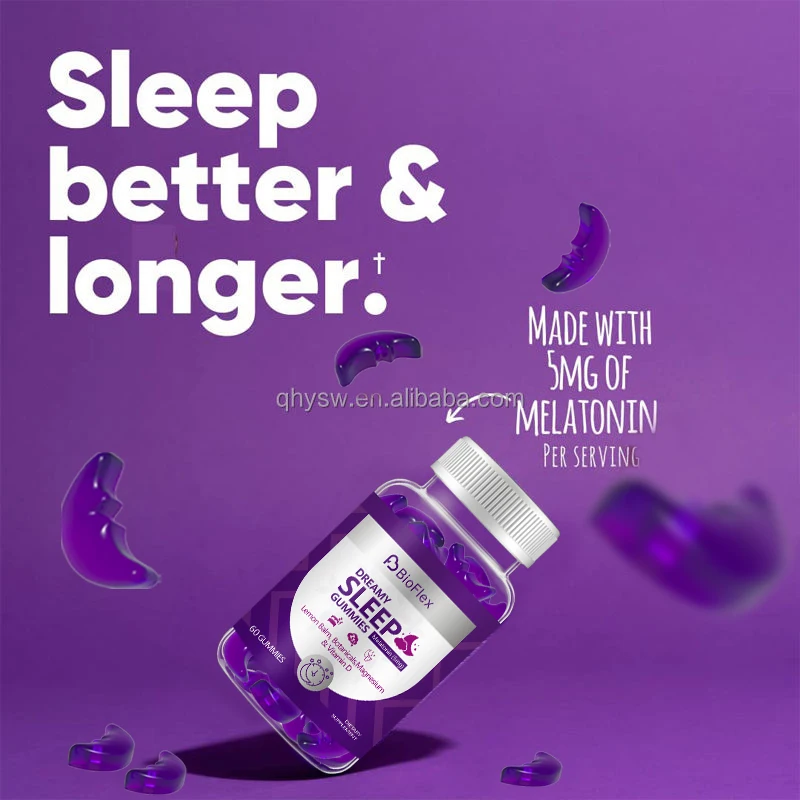 OEM Private Label 5mg Melatonin Sleep Gummies for Promote Relaxation Sleeping Stay Asleep Long