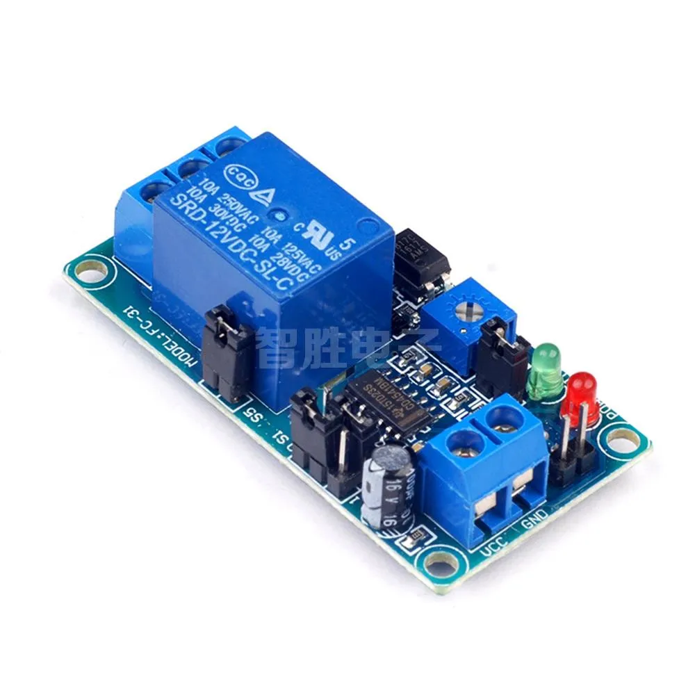 Sensore Di Vibrazione Con Relè Regolabile - 12V DC, Ritardo 1-240s, Per Allarmi E Sicurezza