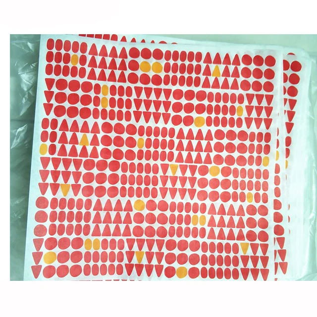 Custom food wrapping paper printed eco friendly greaseproof paper for food