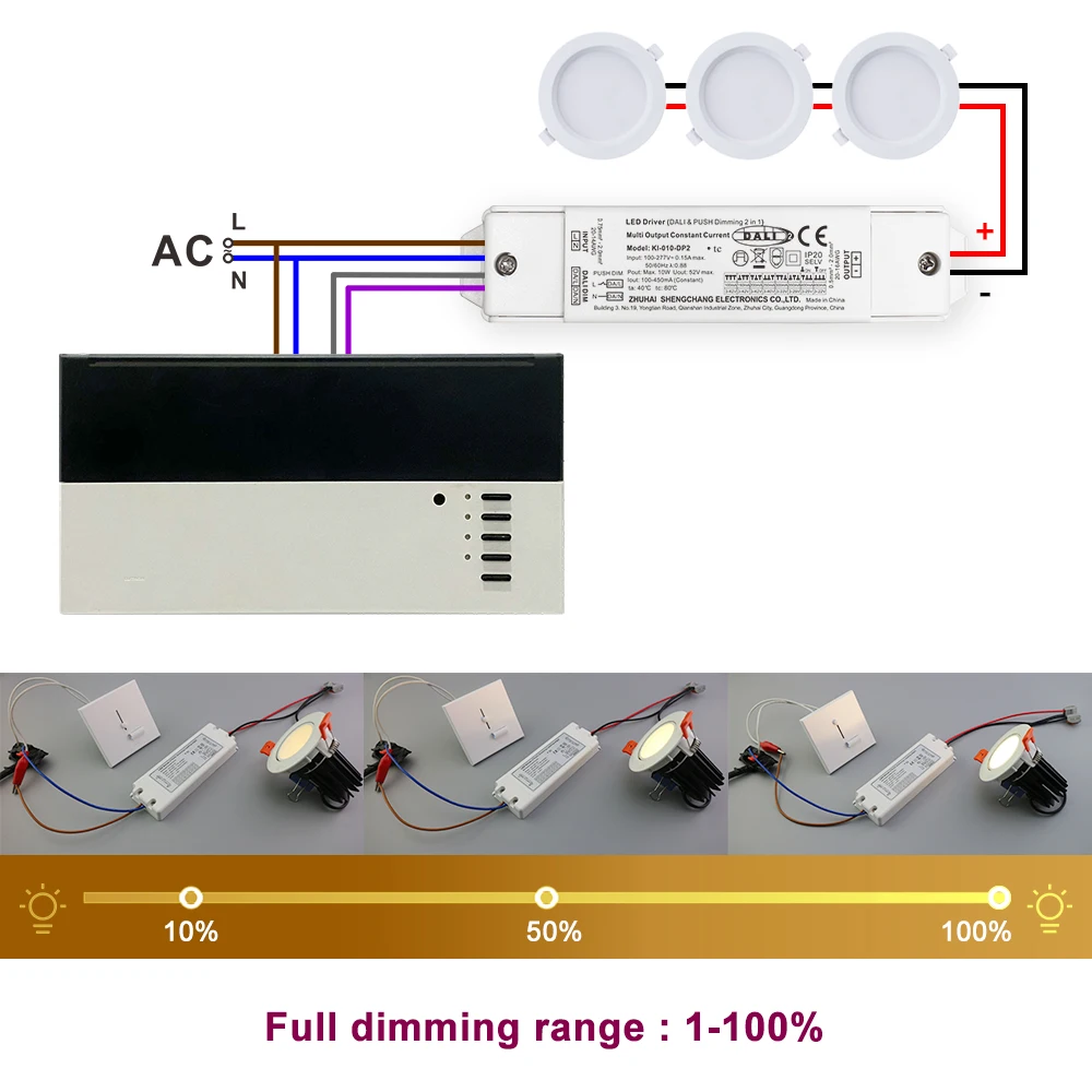 Smart Dimming Led Driver 3 Color Cct 220v 277vac Circuit Led Dali Driver Led Downlight Dali Driver