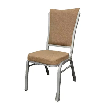 Wholesale luxury stackable modern wedding chair aluminum frame hotel furniture fabric restaurant  dining used banquet chairs