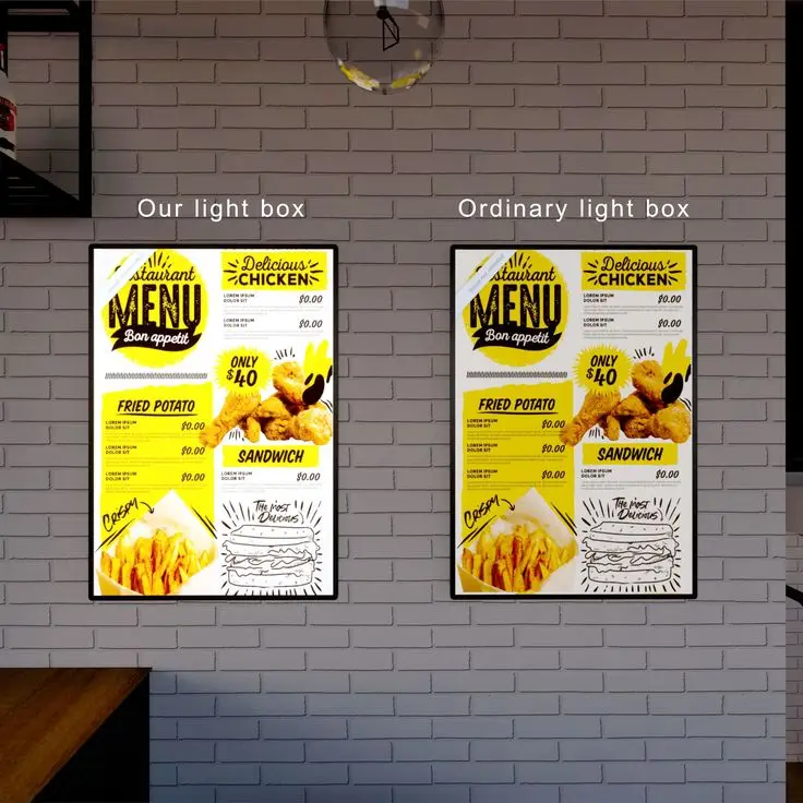 Световая светодиодная электронная рамка для ресторана