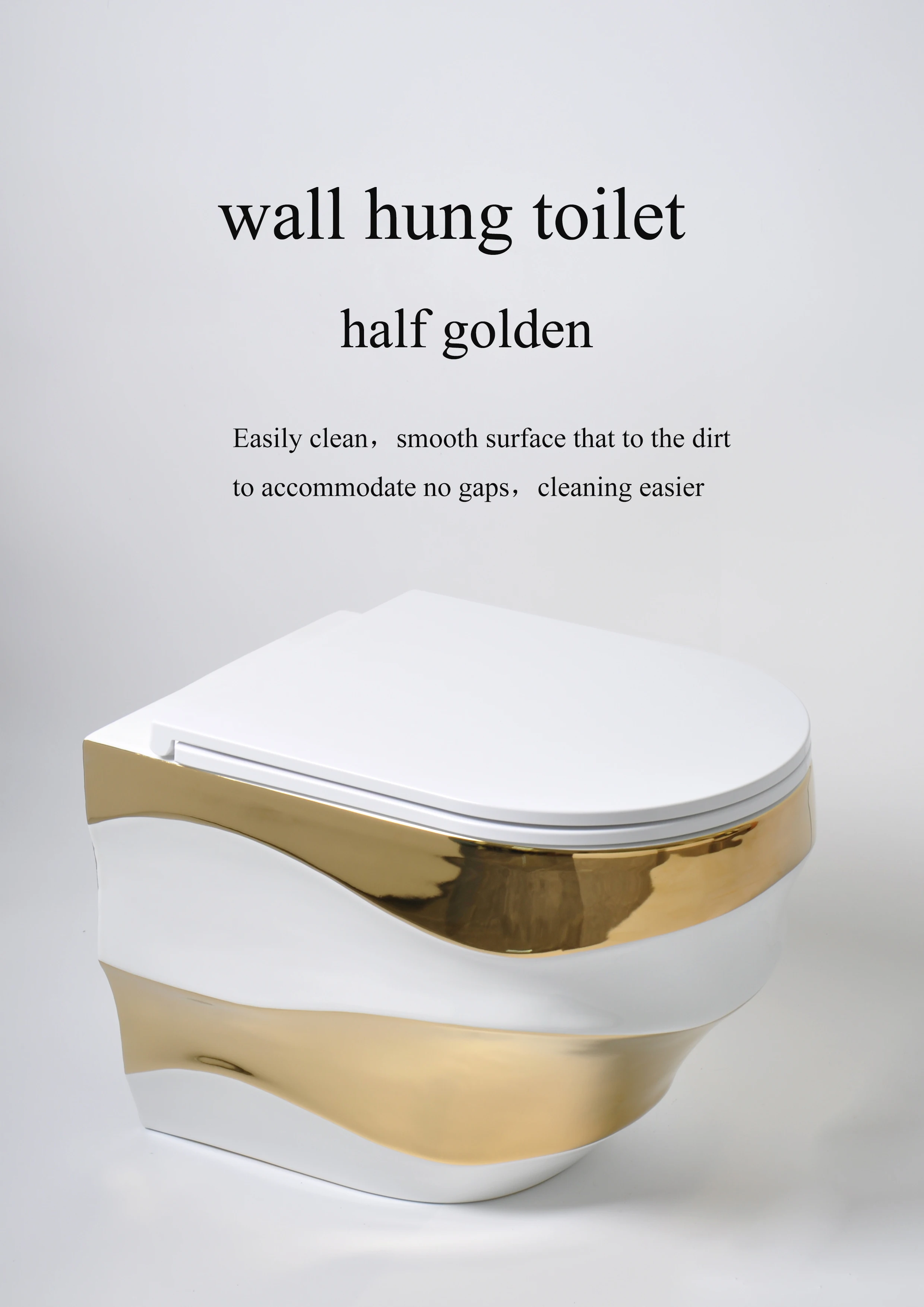 Creation Trend Modern Style Wall Mounted Gold Ceramic Wall Hung Wc Toilet For Customized Buy