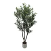 Green Potted Artificial Olive Trees With Fruits