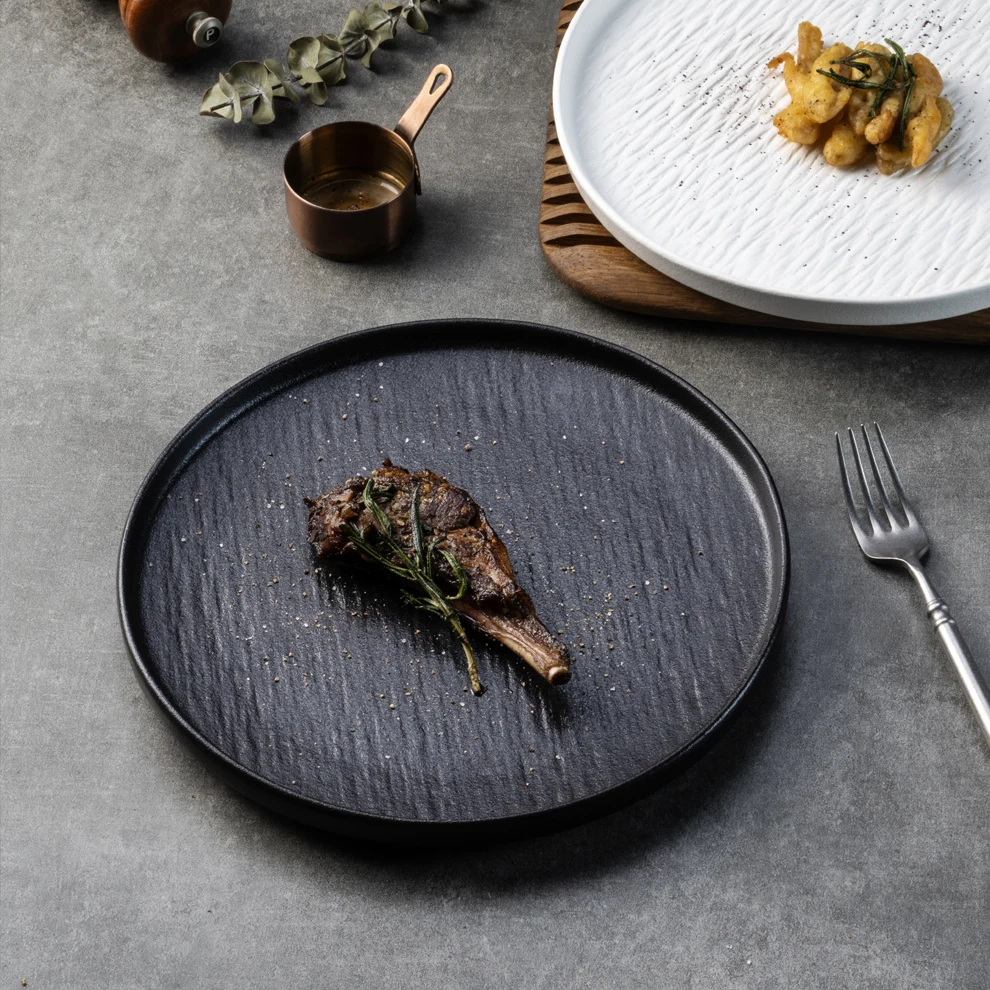 Yayu Sushi Dinnerware Kitchenware Dessert Plate for Tempura Handmade Platter Porcelaine Thailand White Tableware Dessert Dish