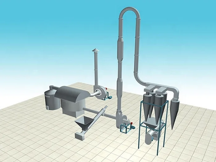Industrial Flash Dryer Machine for Cassava Flour Processing Adopts Airflow Drying System