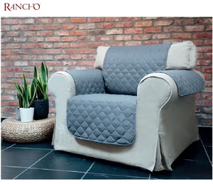 BSCI Factory Sofa Waterproof Protector Microfiber Ultrasonic Embossing Waterproof Armchair Sofa Protector