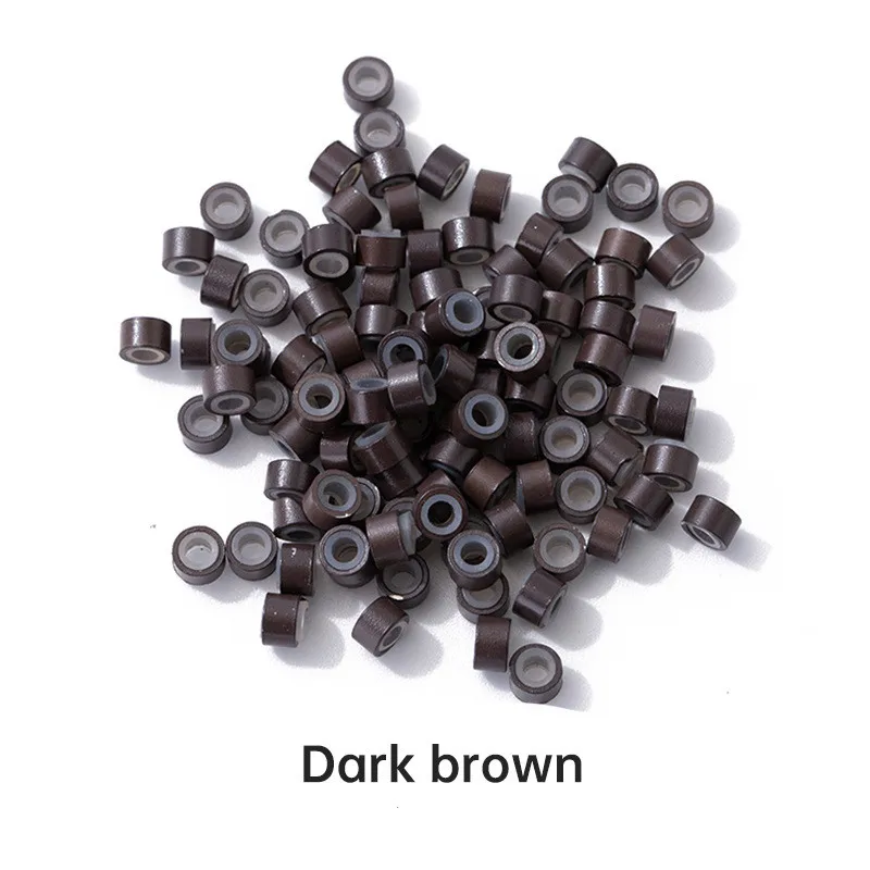 Силиконовое кольцо для наращивания волос, 5*3*3 мм, 500 капсул/бутылка