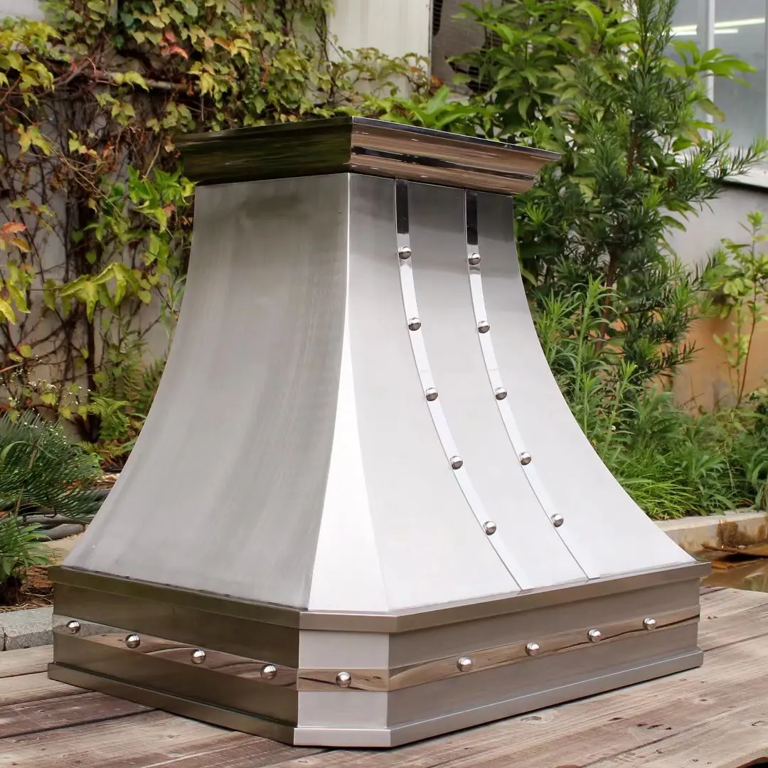 Kitchen Stainless Steel Cooking Hoods / Wall Mounted Stainless Steel