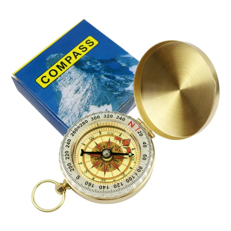 Оптовая продажа дешевая Складная раскладушка флуоресцентная 6107 компаса для обучения на открытом воздухе и походов