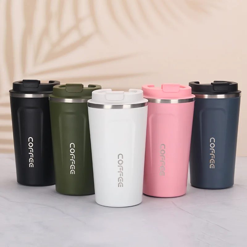 380 ml 510 ml Double Wall Stainless Steel Thermo Coffee Travel Car Tea Beer Milk Mugs Cup with Lid Tumbler Cups in Bulk
