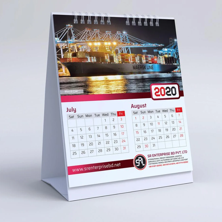 Custom Printing Desktop Office Diary Weekly Monthly Planner Calendar Promotion Desk Table Calendar 2022