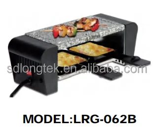 Portable Mini Electric Raclette Grill with Hot Stone Plate