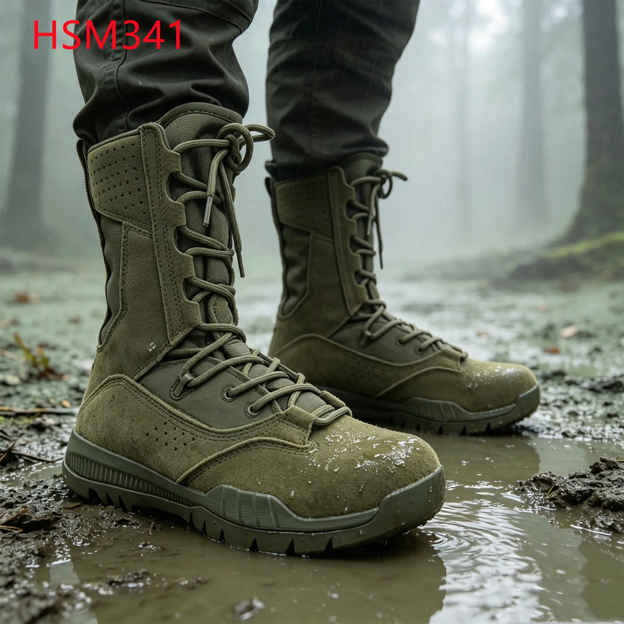 LXG,Swamp Walking Anti-impact Sole Green Hua Singh Hunting Boots Low Visibility Jungle Boots Popular in Philippines HSM341