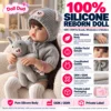 Gray Cat Ear Hat Long Dark Hair Girl