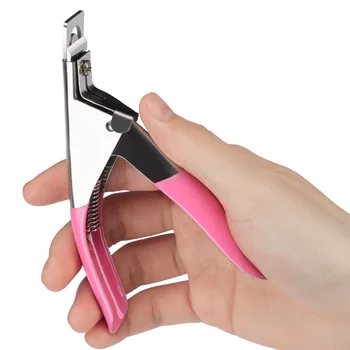 Professional Stainless Steel U-shaped Nail Extension Edge Clipper Acrylic False Nail Tip Cutter Cut Nail